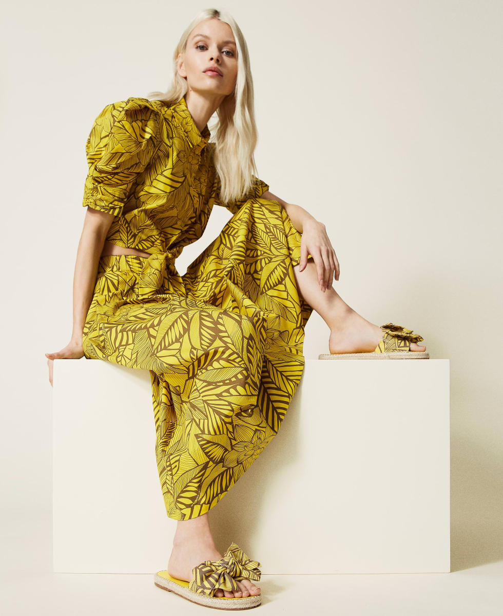Sliders with bow Woman Yellow TWINSET Milano