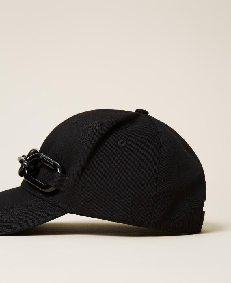 Cappello da baseball con catena Nero Donna 221AO5300-03