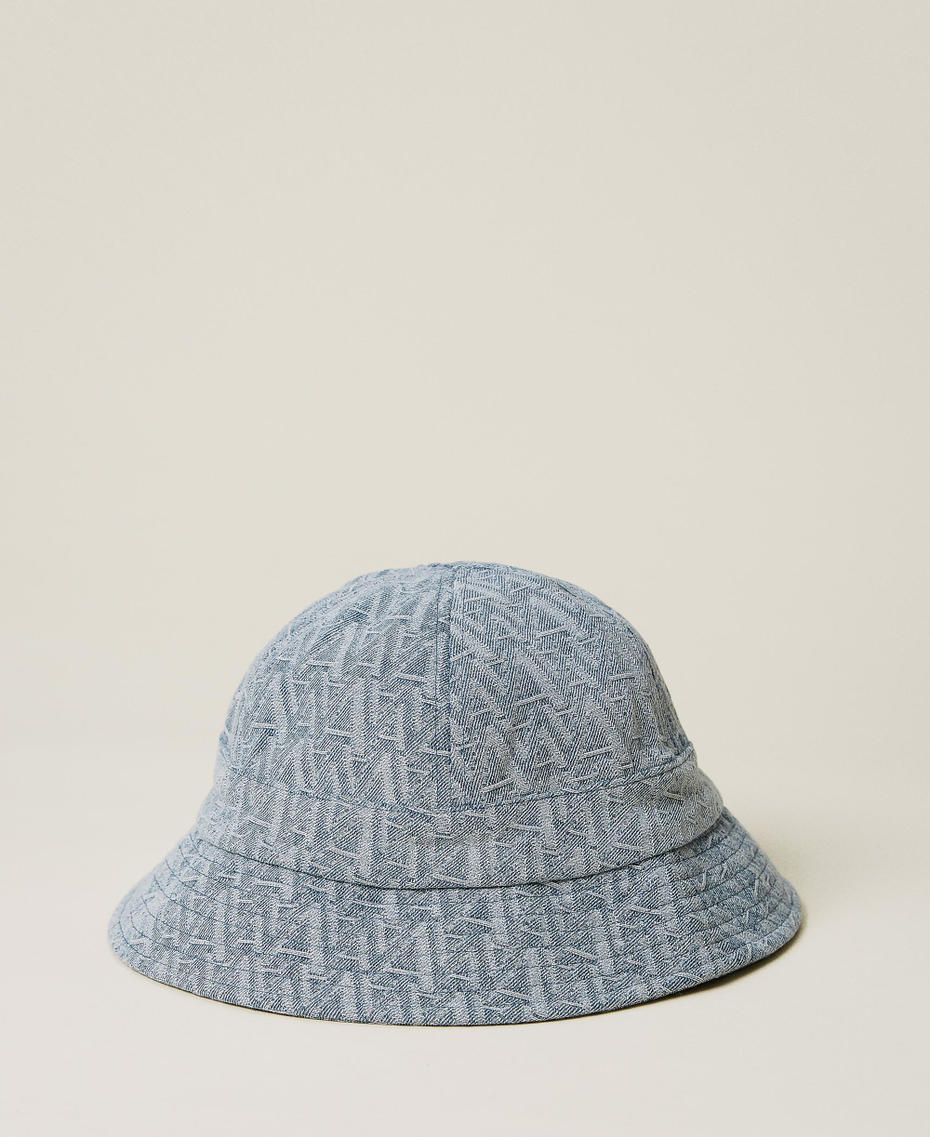 Fisherman's hat with jacquard logo Logo Denim Woman 221AO5305-01