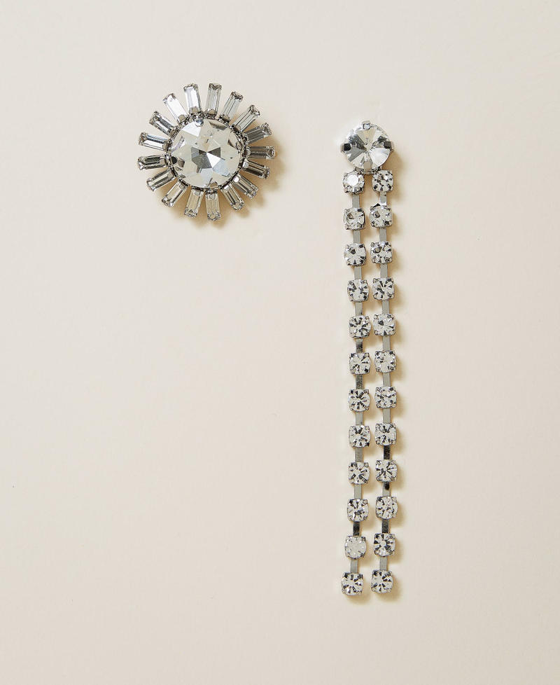 Asymmetric earrings with rhinestones Crystal Woman 221AO5312-02