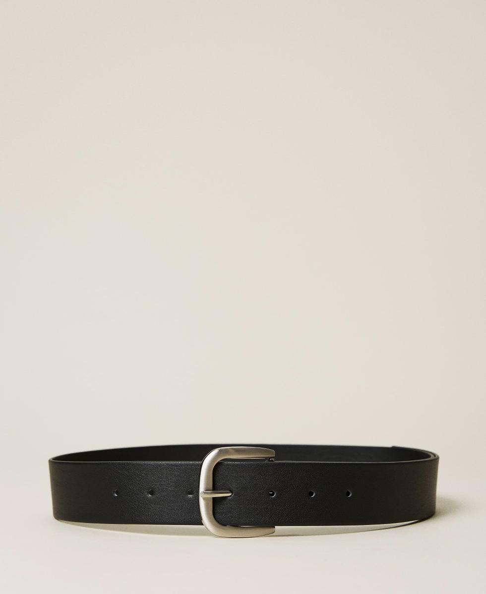 Belt with metal discount buckle