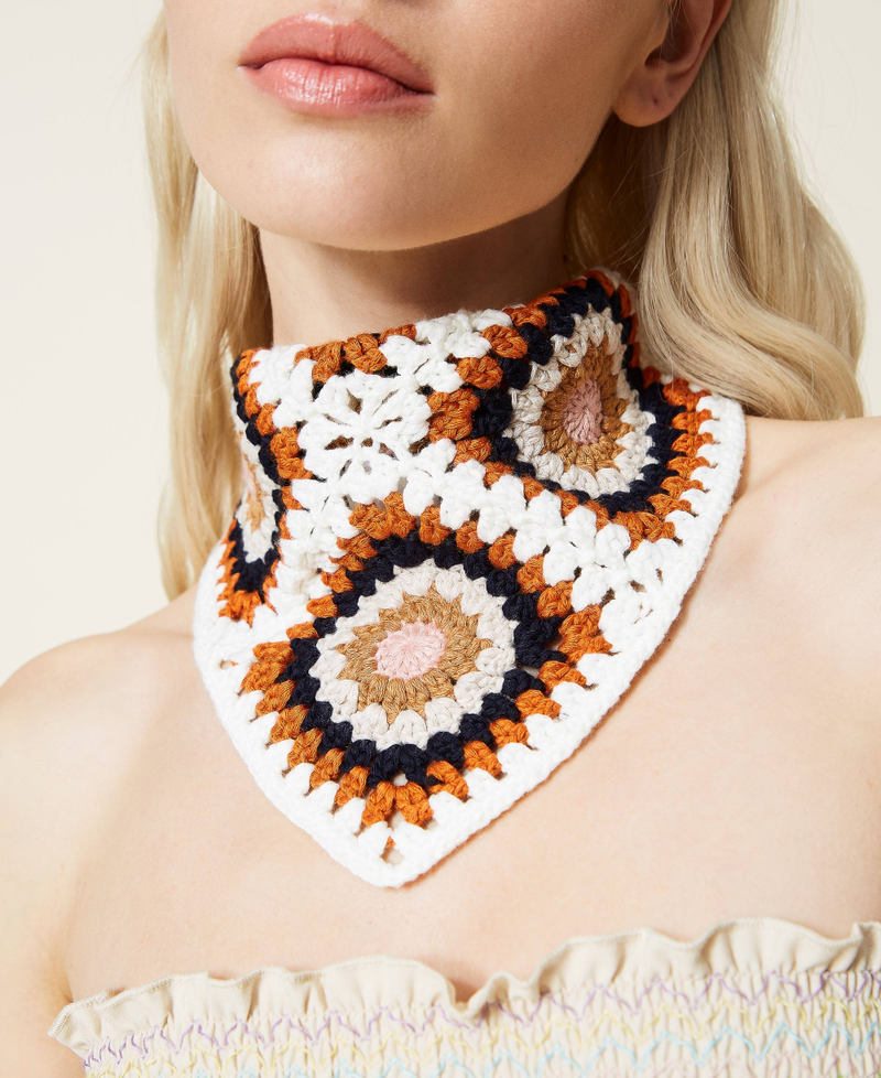 Multicolour crochet bandanna