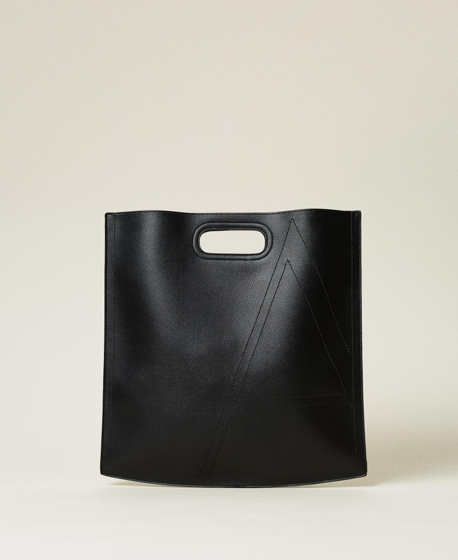 Складная сумка для ношения в руке с логотипом Черный женщина 221AO8031-01