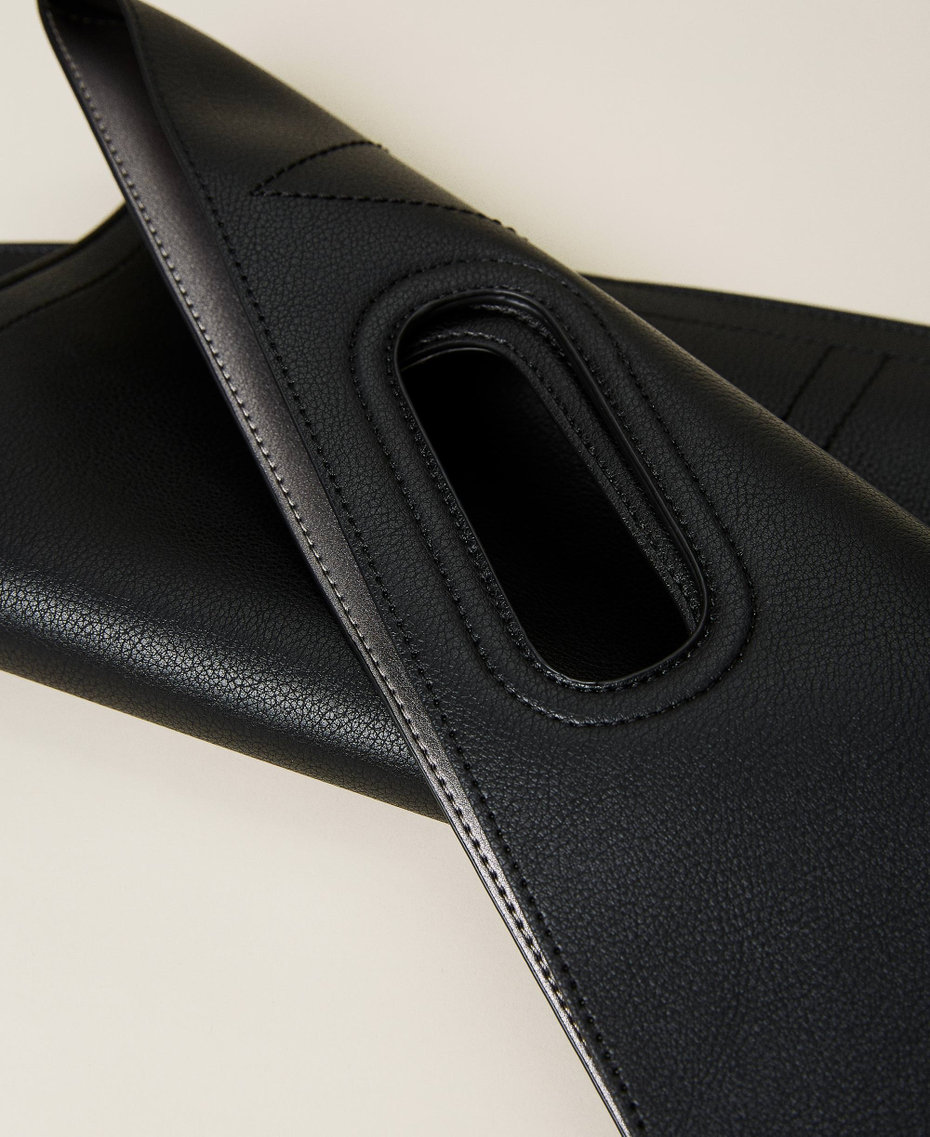 Foldable handbag with logo Black Woman 221AO8031-04