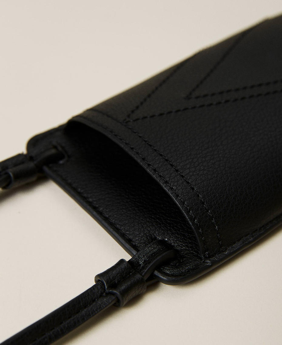 Pochette pour t&eacute;l&eacute;phone portable avec logo brod&eacute;