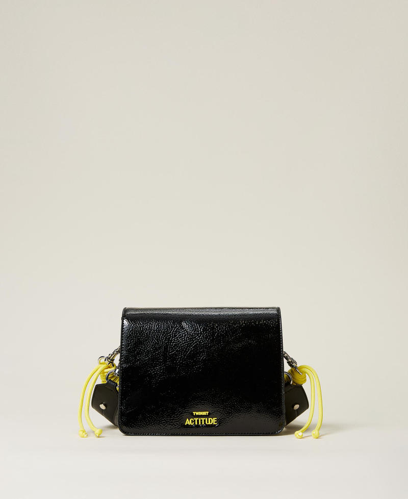 Borsa a tracolla con dettagli fluo