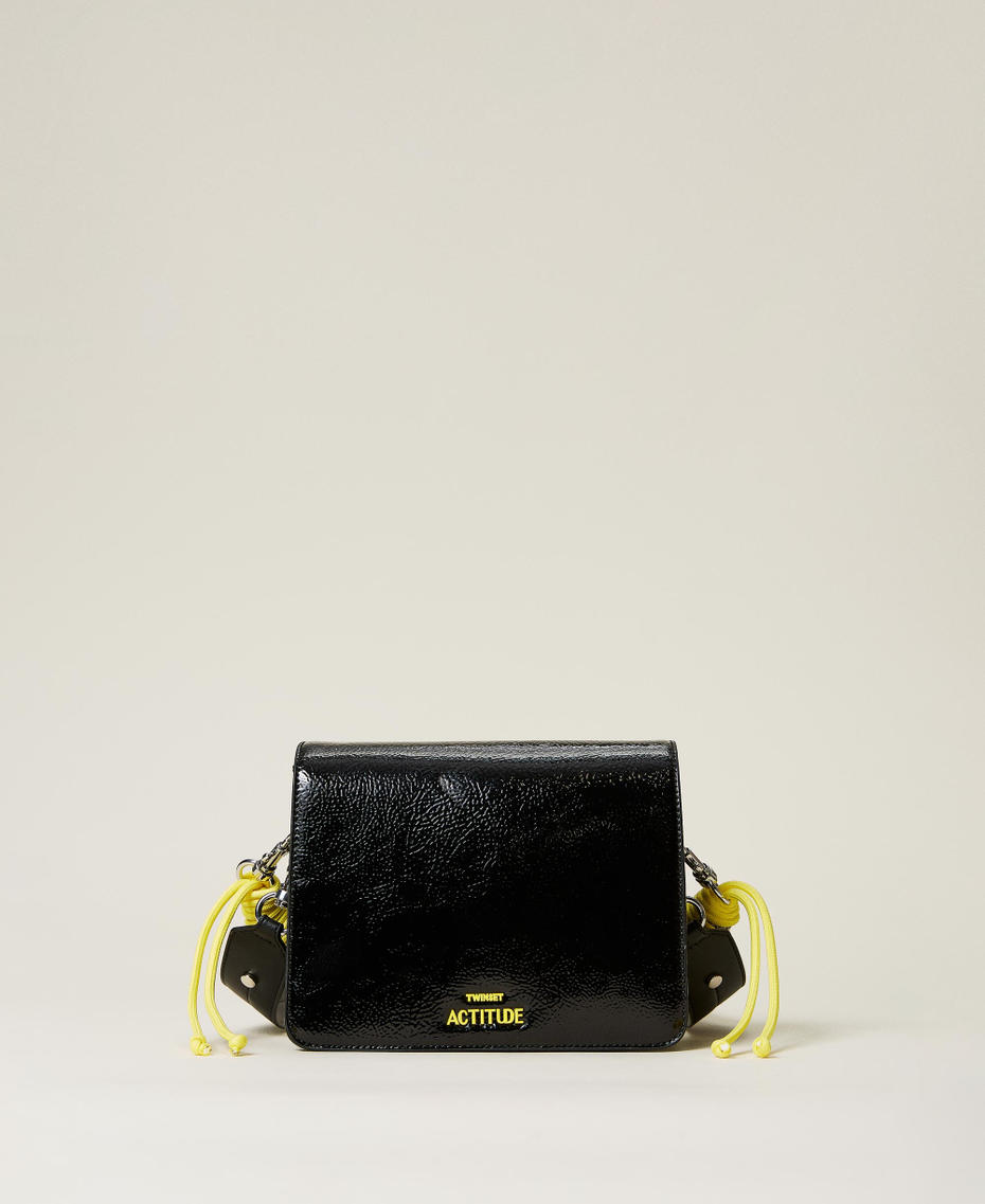 Borsa a tracolla con dettagli fluo