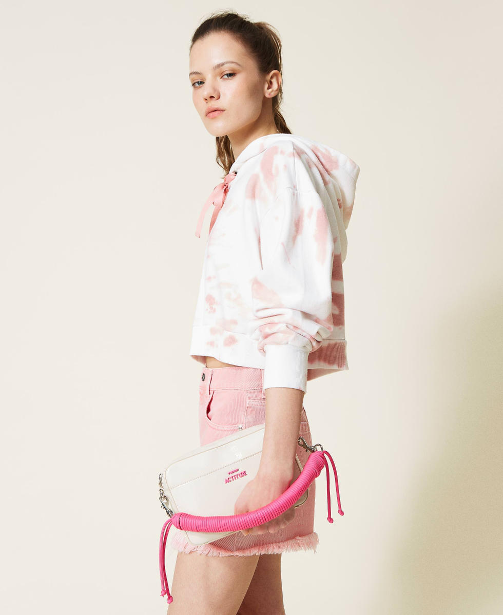 Camera bag with neon-coloured details