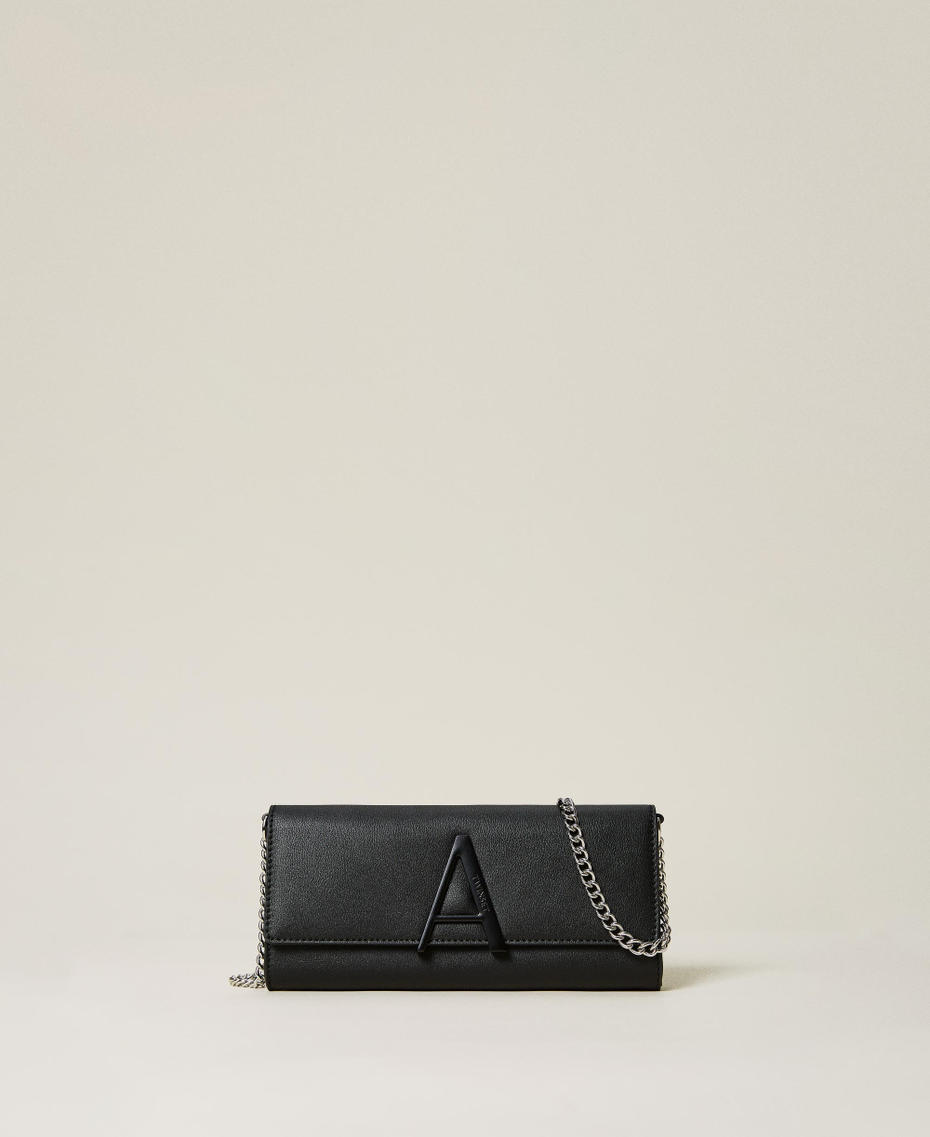 Pochette with logo and shoulder strap Black Woman 221AO8061-01
