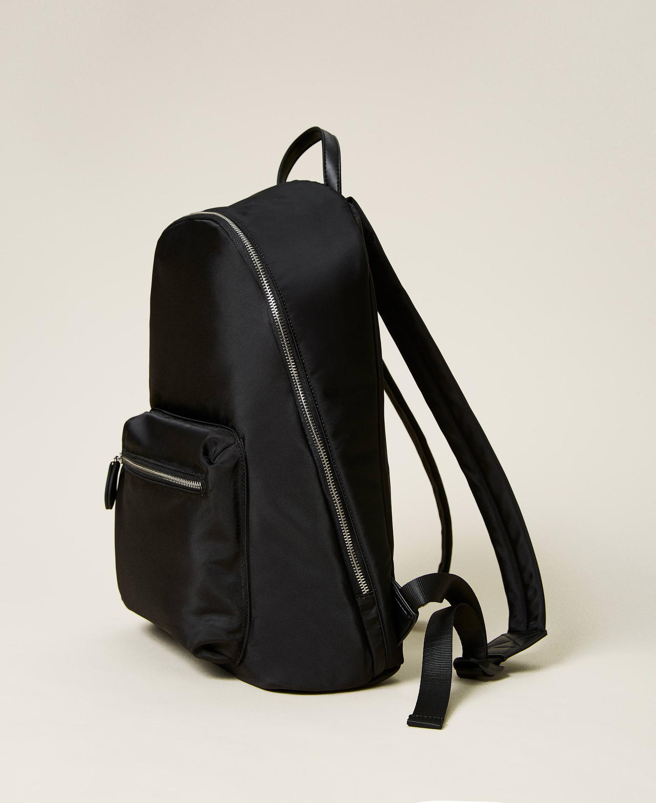 Technical backpack with pocket and logo
