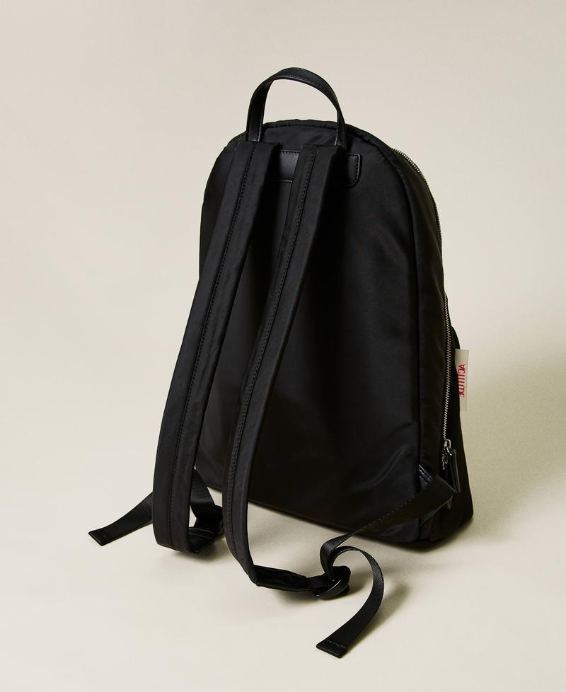 Technical backpack with pocket and logo