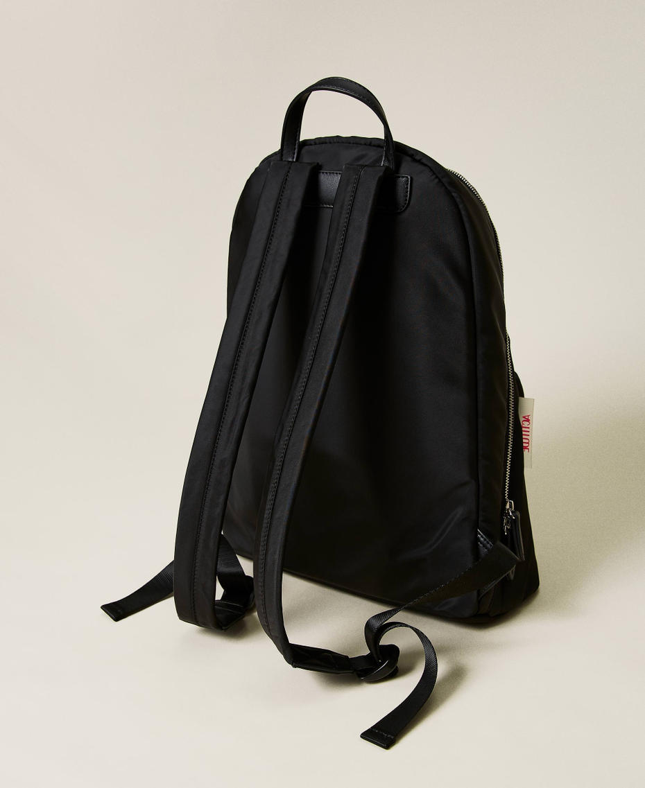 Technical backpack with pocket and logo Black Woman 221AO8101-04