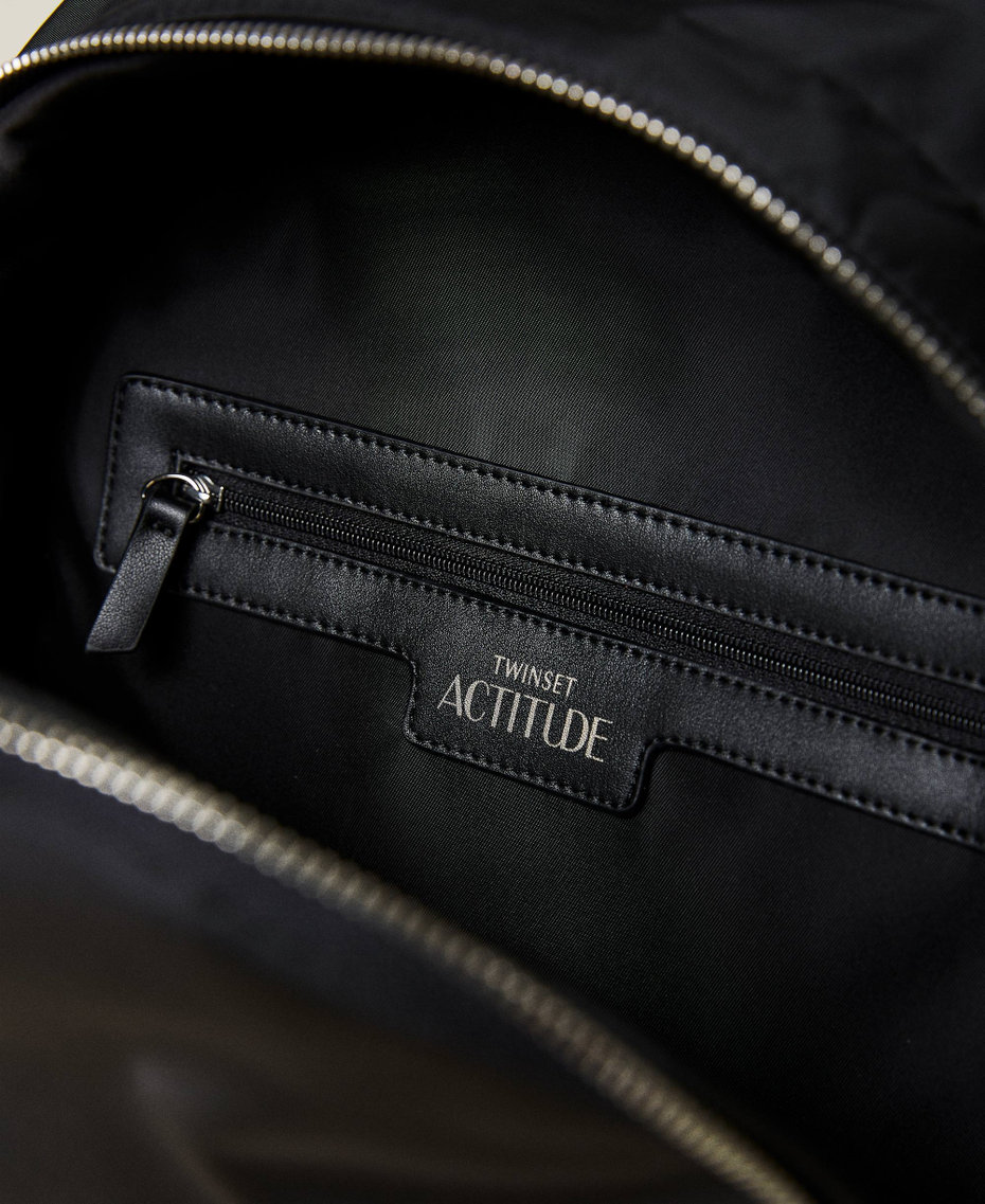 Technical backpack with pocket and logo