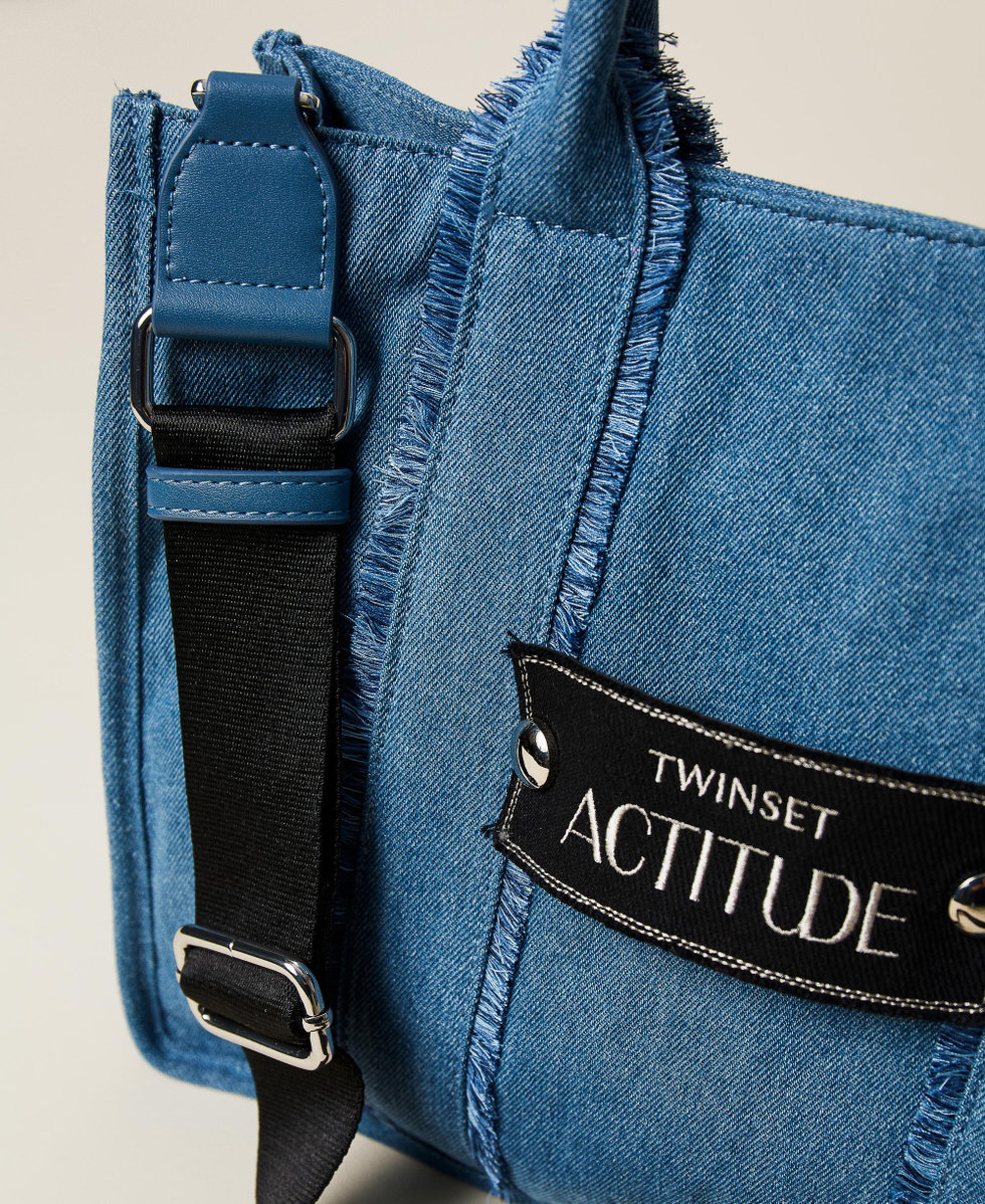 Cabas en jean recycl&eacute;