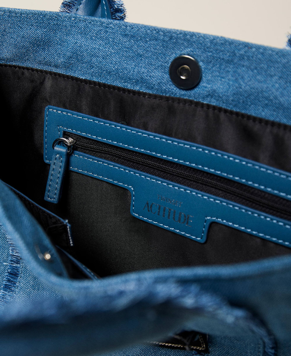 Cabas en jean recycl&eacute;