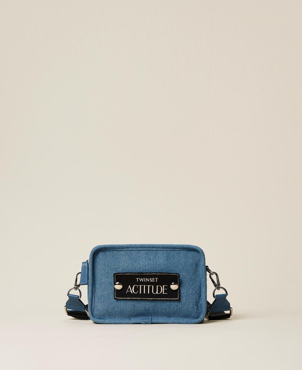 Recycled denim shoulder bag