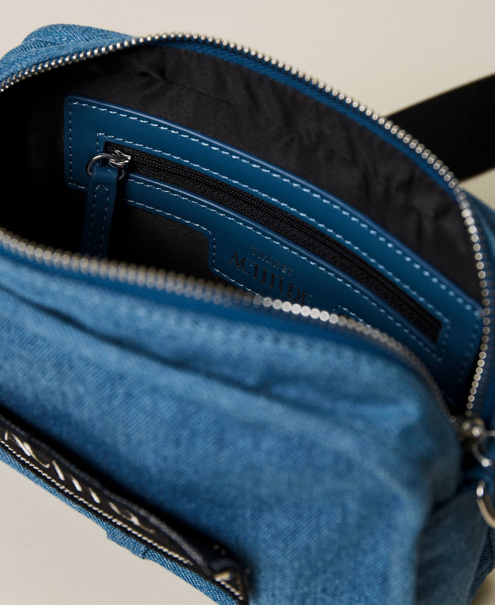 Recycled denim shoulder bag