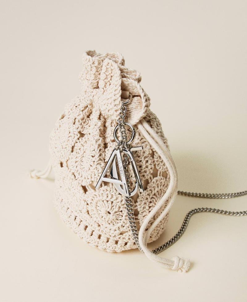 Borsa a secchiello in crochet Donna Beige TWINSET Milano