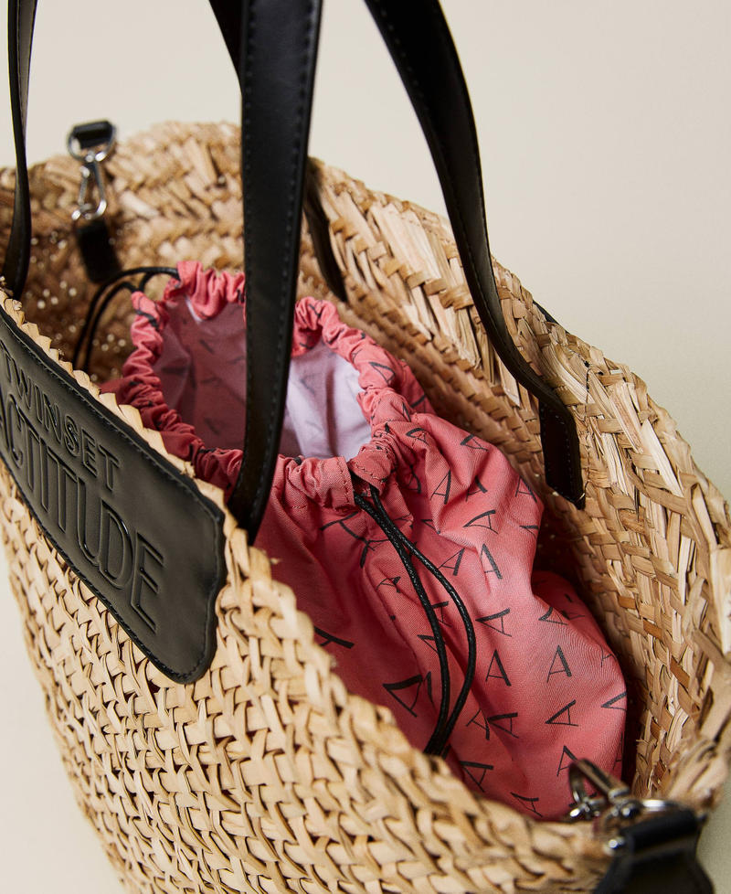 Straw shopper with logo