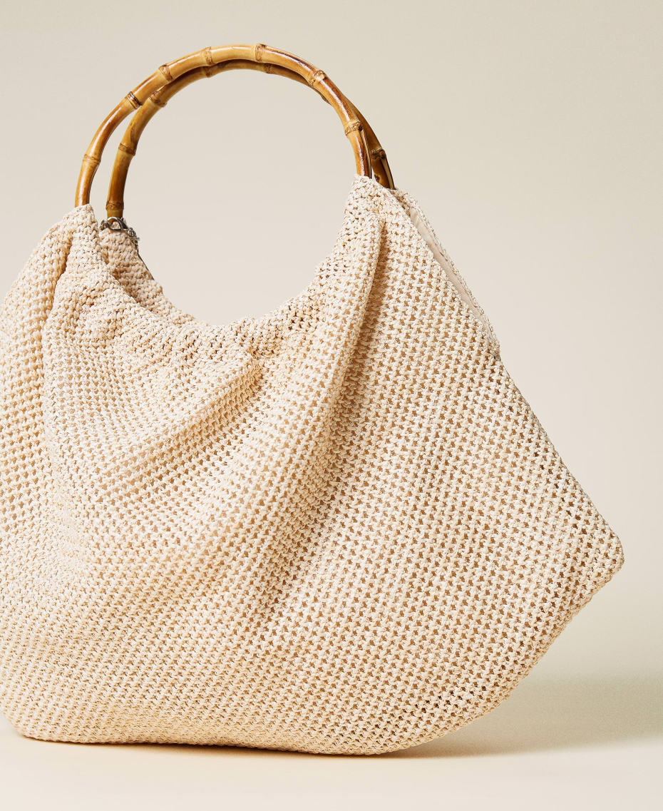 Shopper with embroidery and charms