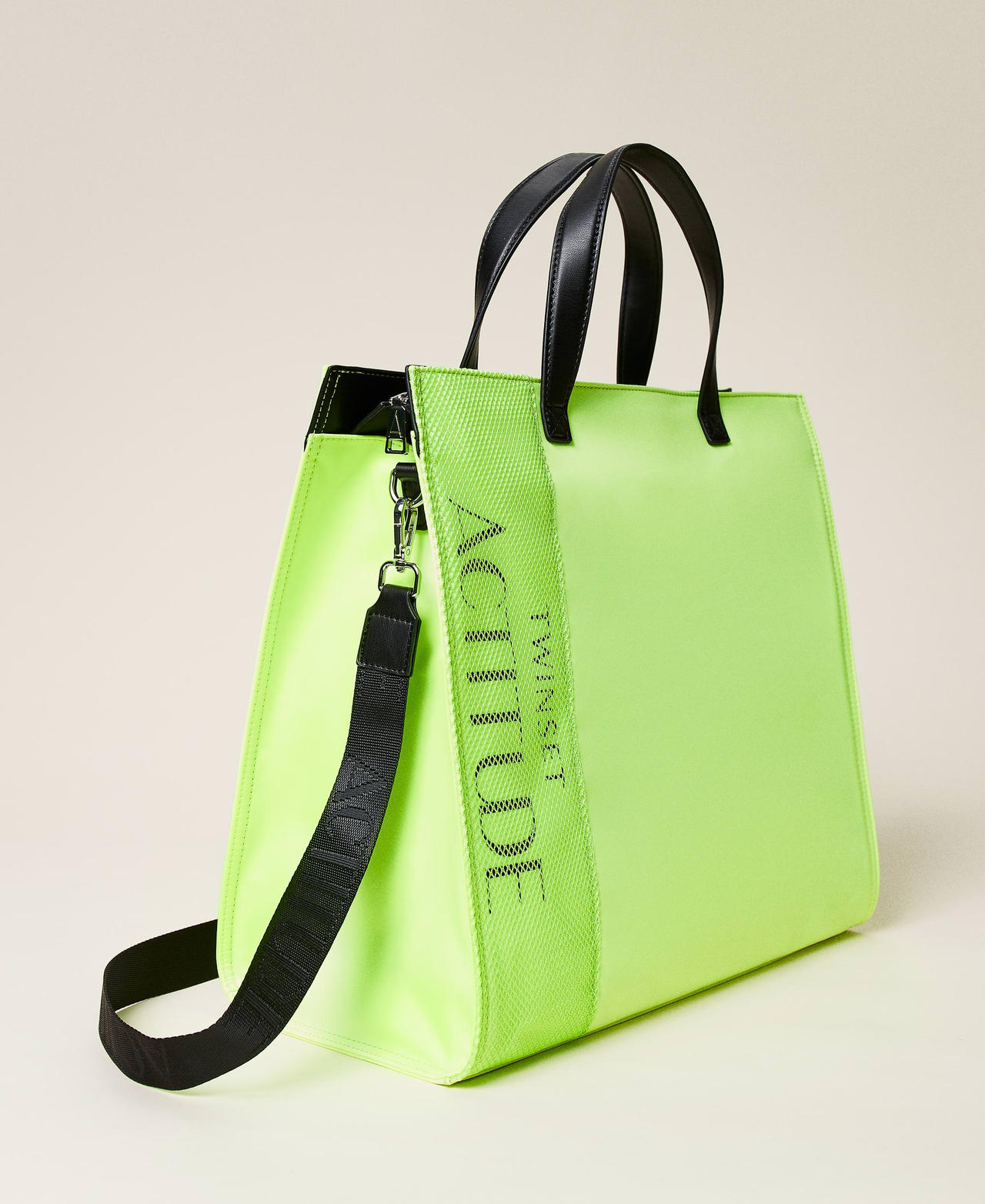 Shopper mit Logo Neongelb Frau 221AO8280-02