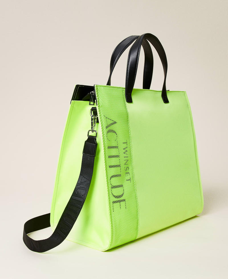 Shopper mit Logo Neongelb Frau 221AO8280-02