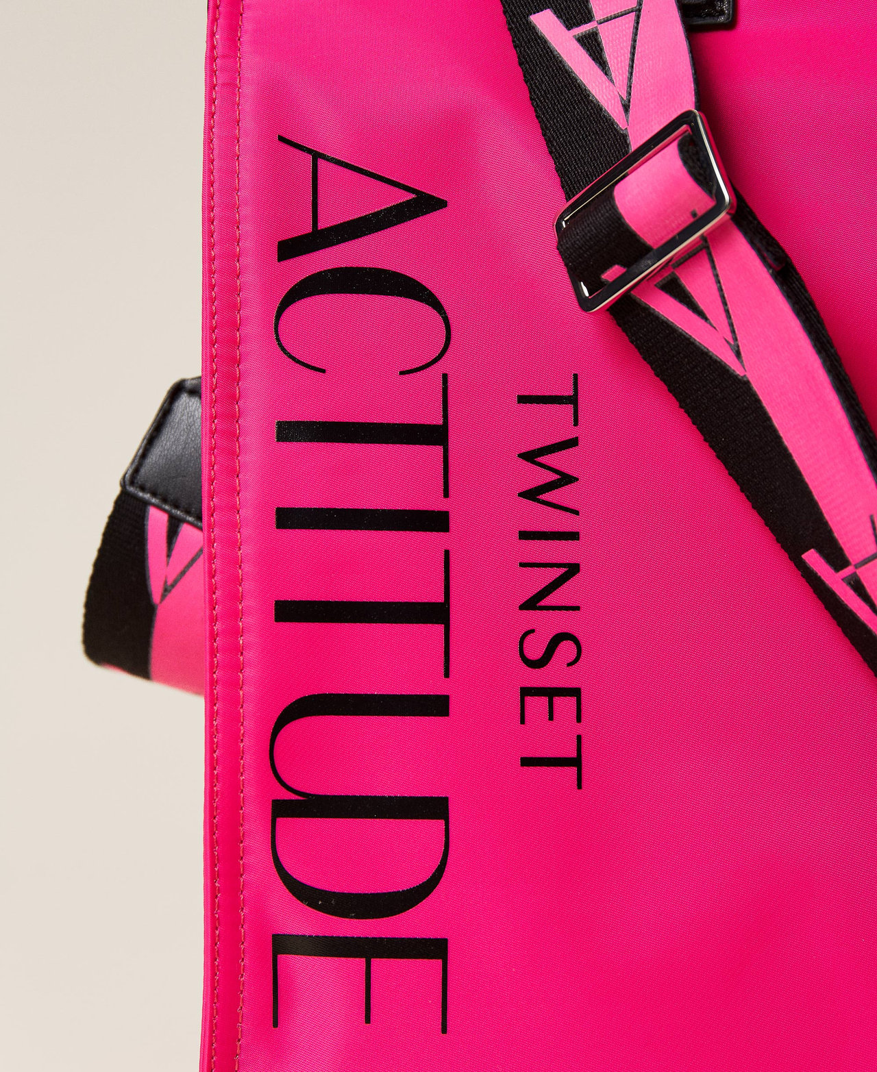 Large shopper with logo Fluorescent Pink Woman 221AO828A-03