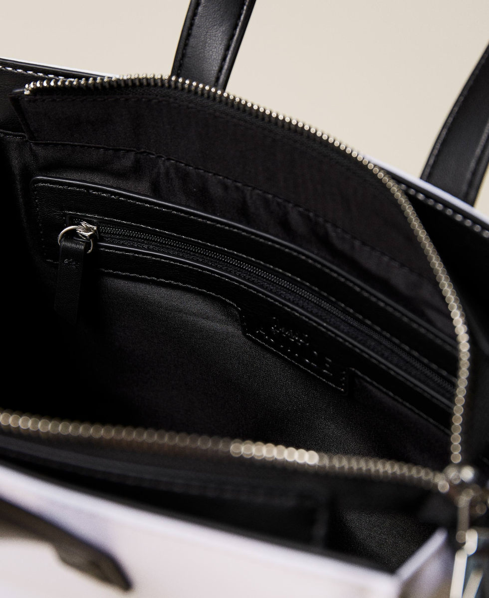 Medium shopper with logo Woman, White | TWINSET Milano