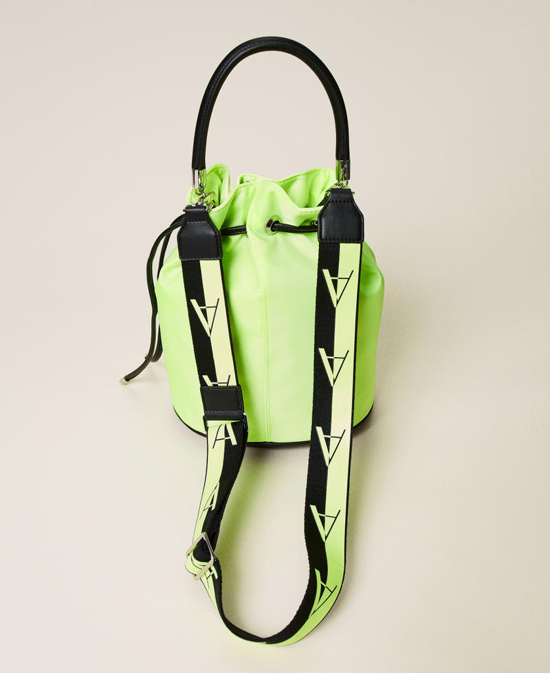 Bucket bag with logo