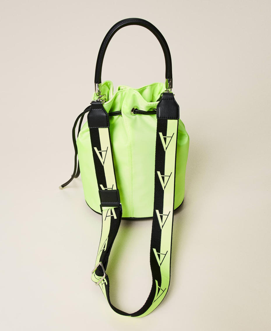 Bucket bag with logo