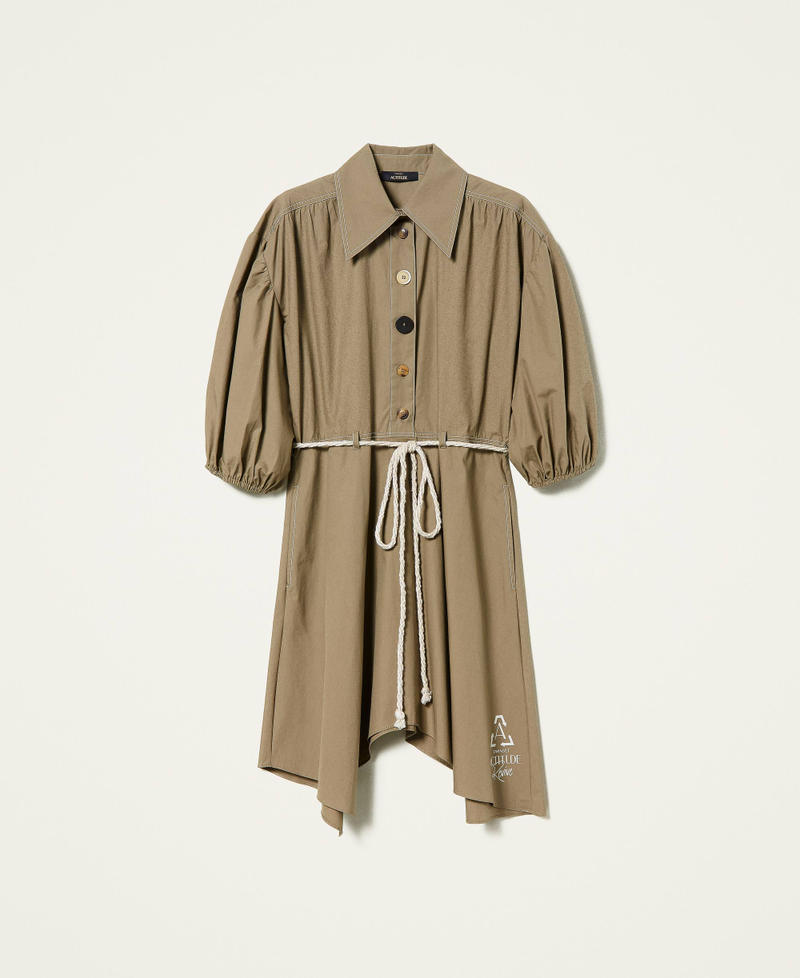 Organic cotton dress "Rustic" Brown Woman 221AT2030-0S