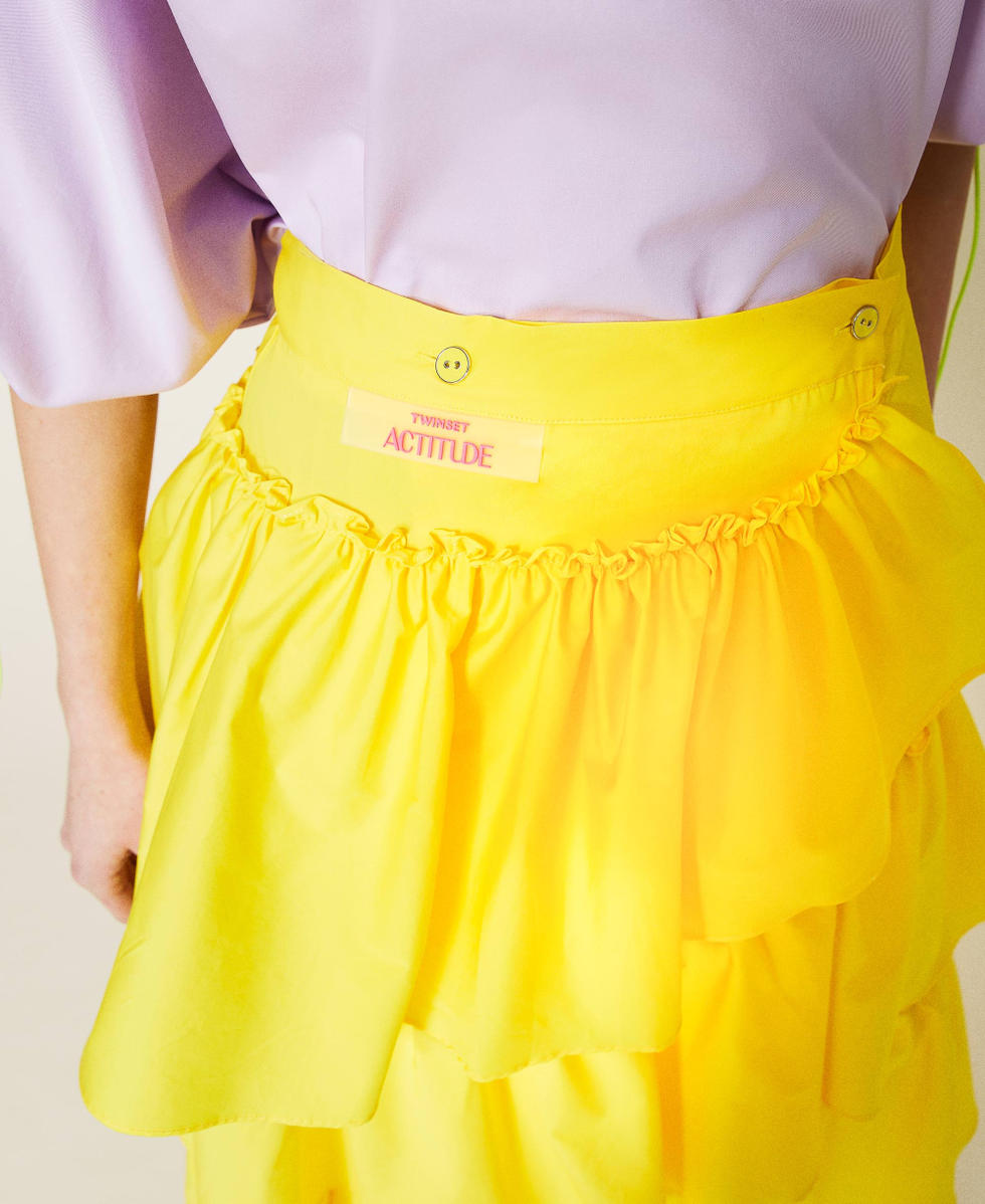 Poplin skirt with flounces