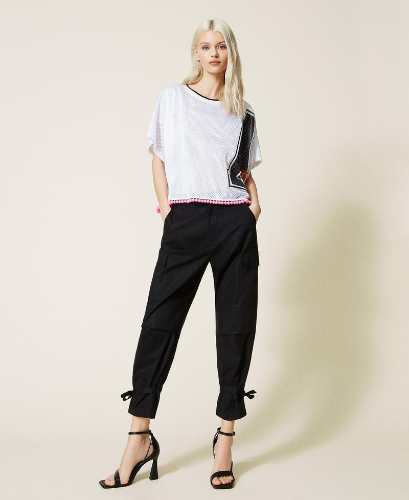 Poplin cargo trousers
