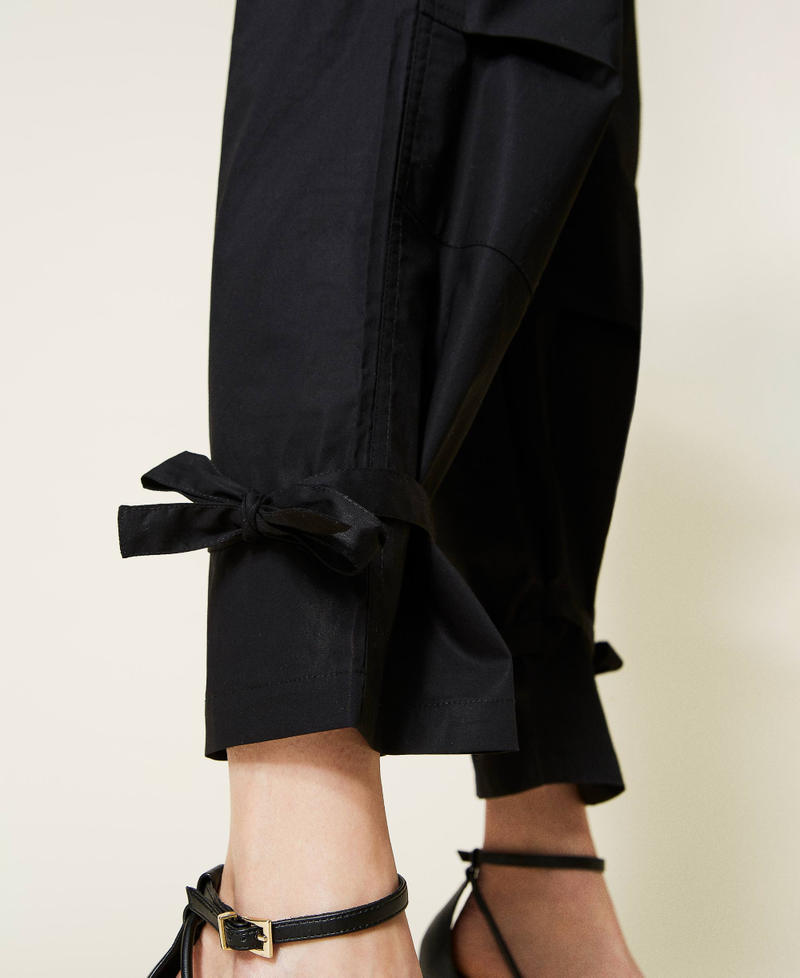 Poplin cargo trousers