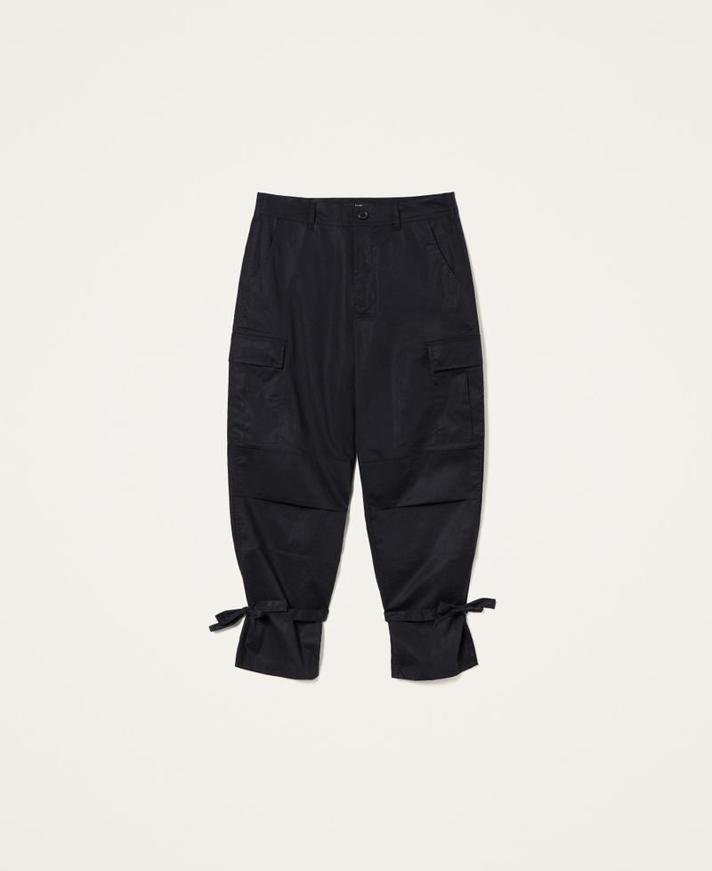Poplin cargo trousers