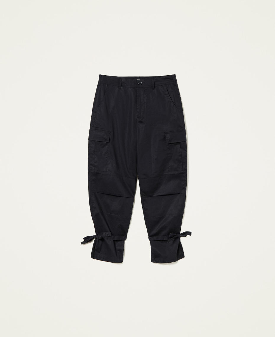 Poplin cargo trousers