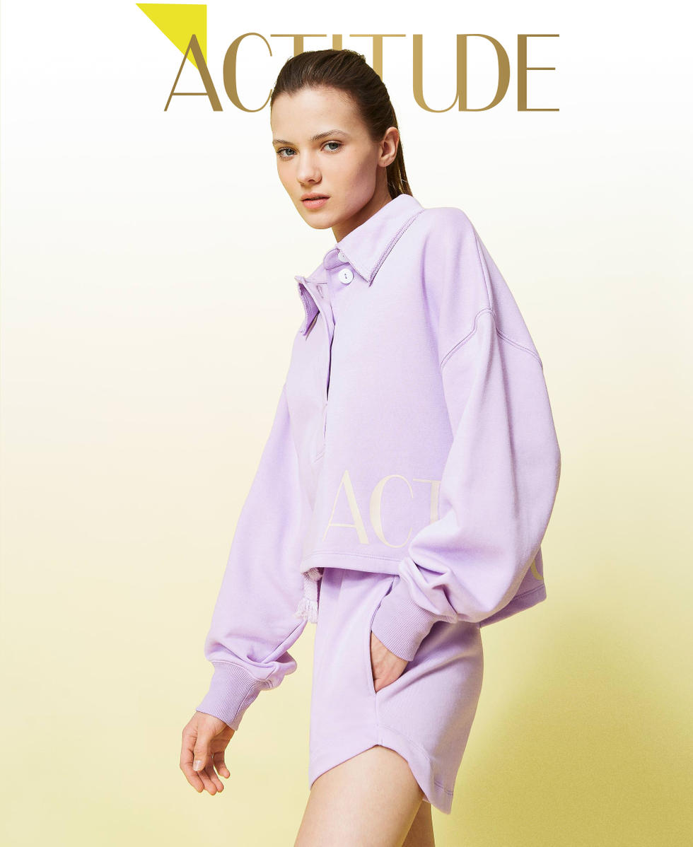 MUSINSA | SINOON Boucle Logo Sweatshirt (Lavender)