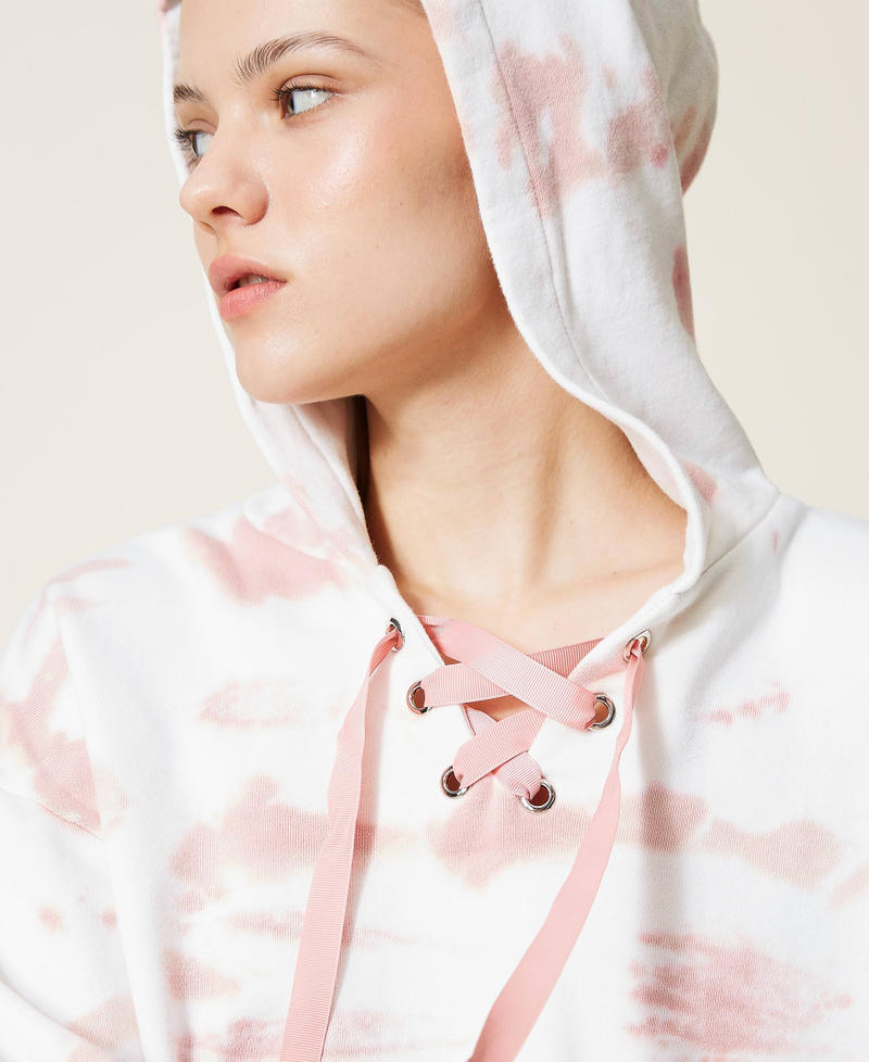 Boxy hoodie Pink Pearl Woman 221AT2120-05