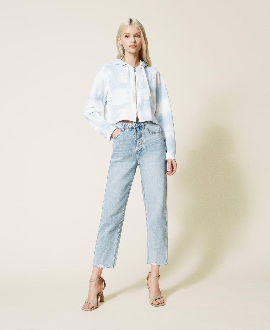 Sudadera boxy con cremallera