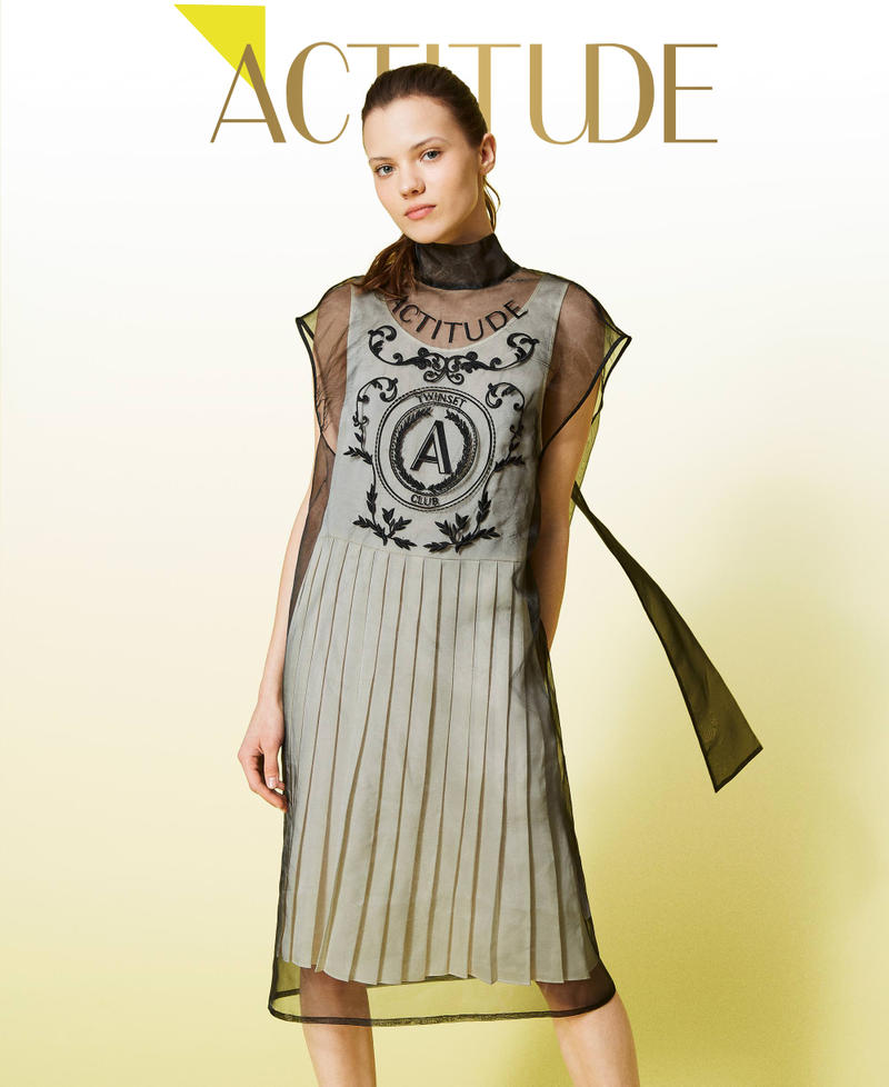 Robe en organza avec broderie et fond de robe