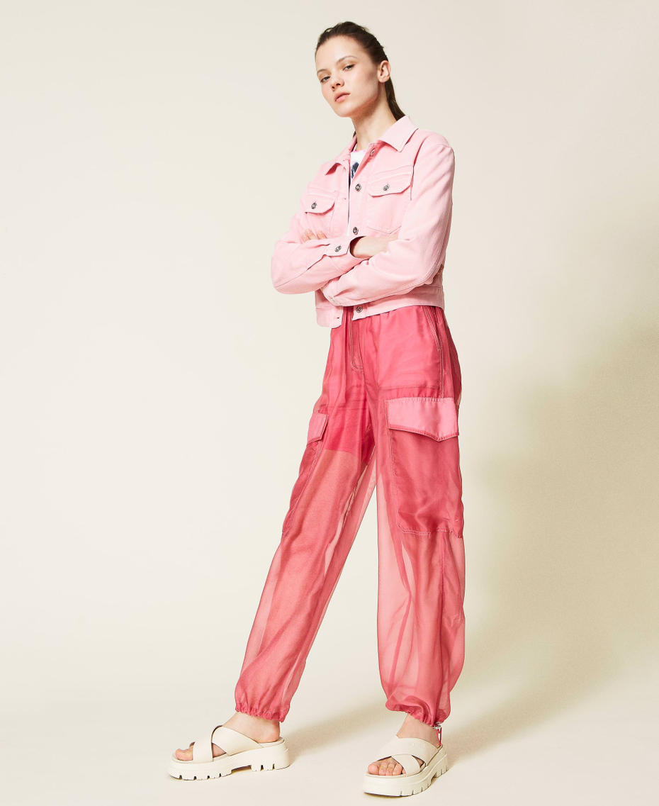Organza cargo trousers Vivid Yellow Nuances Woman 221AT2152-03