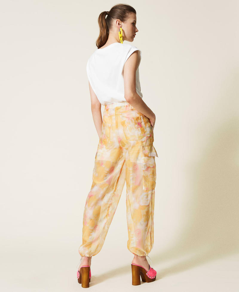 Organza cargo trousers Vivid Yellow Nuances Woman 221AT2152-04