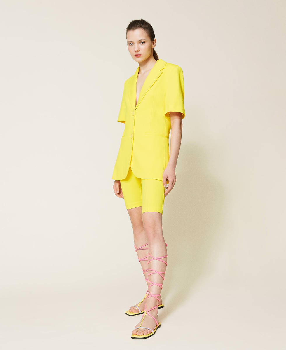 Yellow short blazer sale