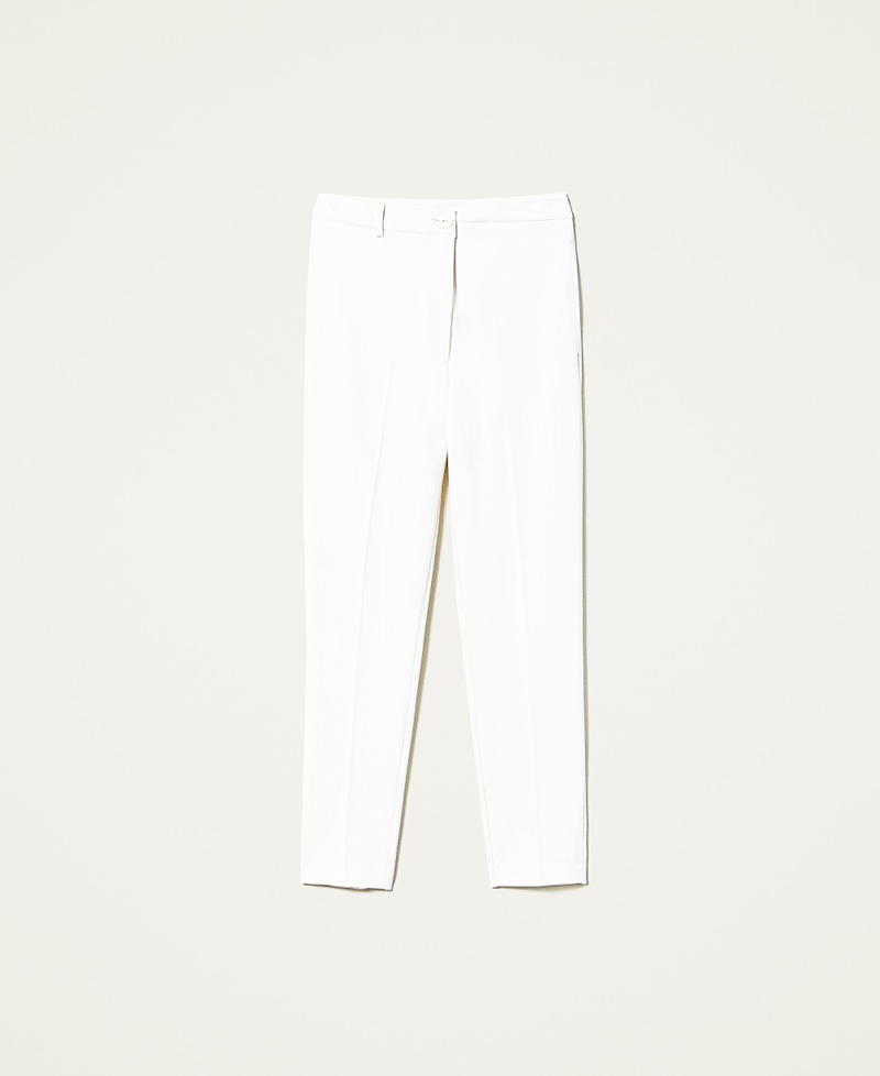 Pantalon avec fermeture asymétrique Blanc Gardénia Femme 221AT2166-0S