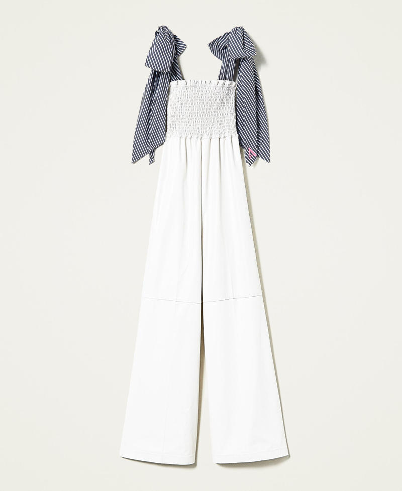 Платье-комбинезон из ткани с полимерным покрытием Белый Гардения женщина 221AT2170-0S