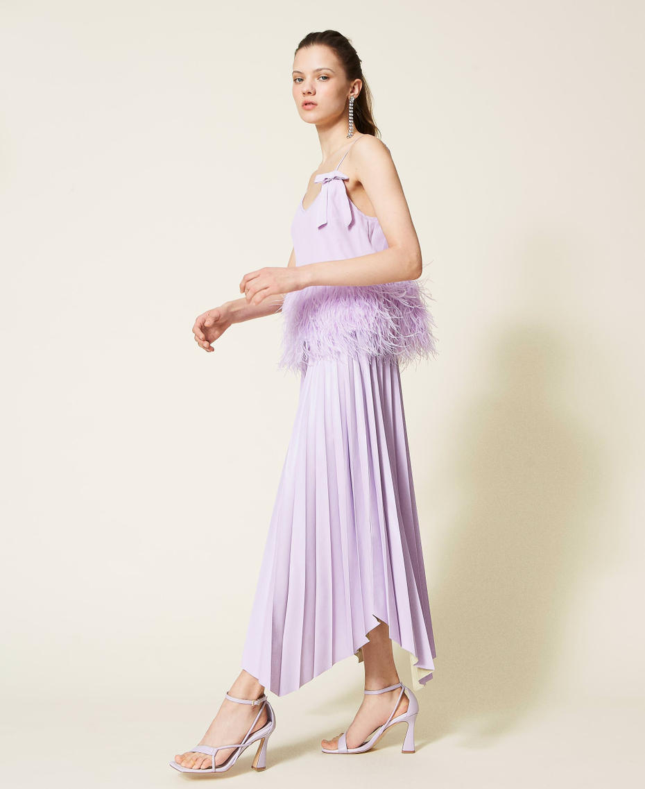 Pleated midi skirt
