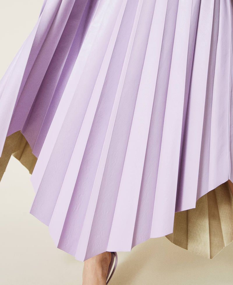 Pleated midi skirt "Pastel Lilac” Woman 221AT2173-06