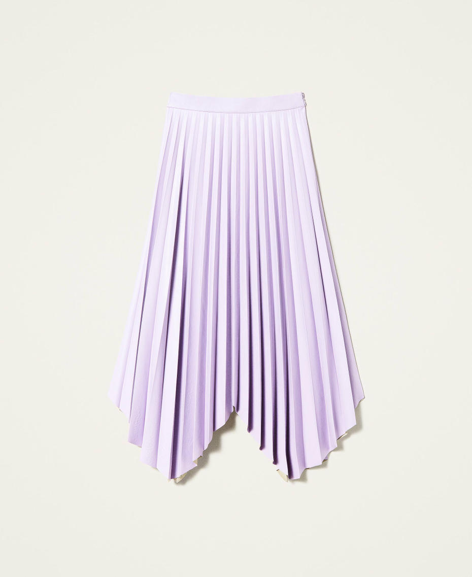 Pleated midi skirt "Pastel Lilac” Woman 221AT2173-0S