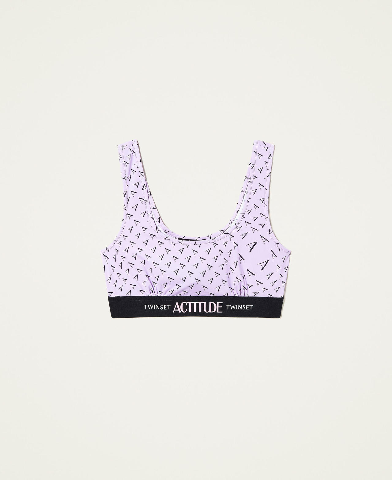 Top stampato con logo all over