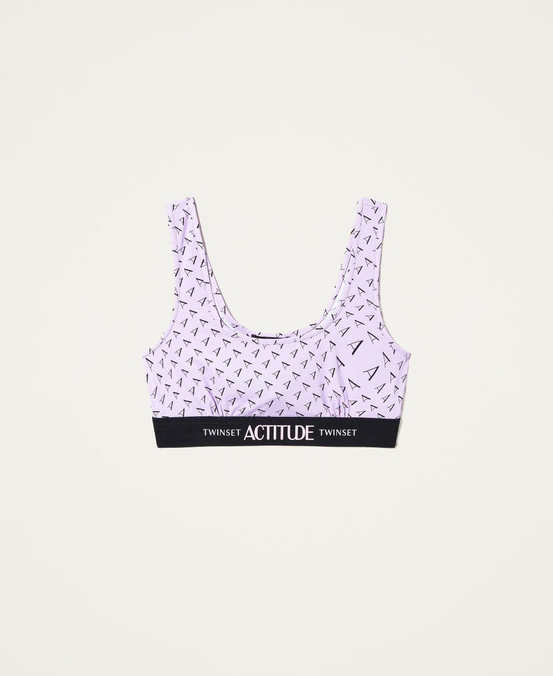 Top stampato con logo all over